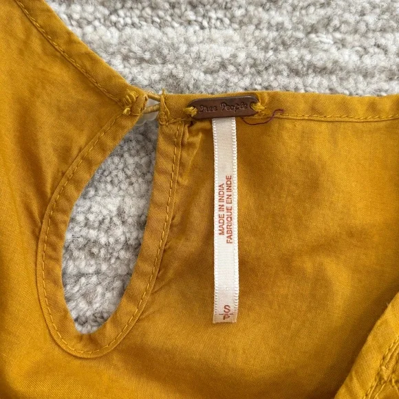 Free People Pavlo Floral Embroidered Babydoll Dress SIze Small Tiered Ruffle - Picture 9 of 15